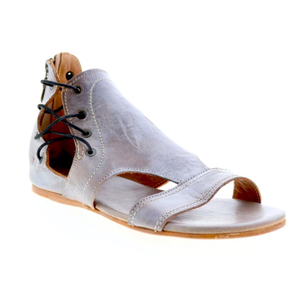 Bed Stu Sarabi Grey Rustic Silver Metallic sandals